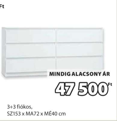 3+3 fiókos