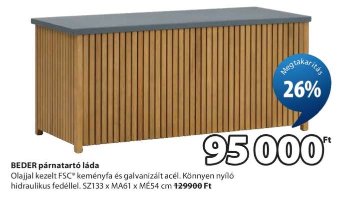 BEDER párnatartó láda