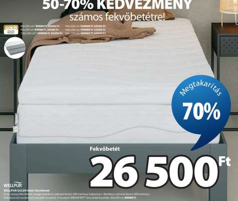 WELLPUR GUEN fehér fekvőbetét