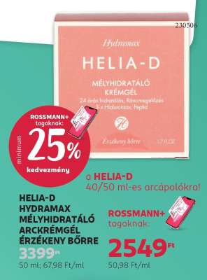 HELIA-D HYDRAMAX MÉLYHIDRATÁLÓ ARCKRÉMGÉL ÉRZÉKENY BŐRRE