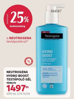 NEUTROGENA HYDRO BOOST TESTÁPOLÓ GÉL
