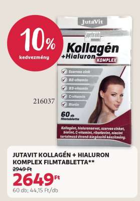 JutaVit Kollagén +Hialuron komplex filmtabletta