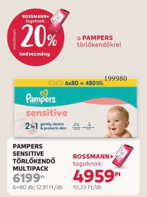 PAMPERS SENSITIVE TÖRLŐKENDŐ MULTIPACK