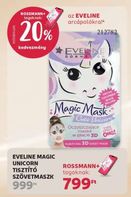EVELINE MAGIC UNICORN TISZTÍTÓ SZÖVETMASZK