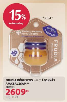 FRUDIA KÓKUSZOS VAGY ÁFONYÁS AJAKBALZSAM
