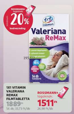 1X1 VITAMIN VALERIANA REMAX FILMTABLETTA