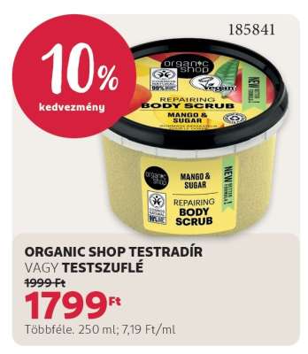ORGANIC SHOP TESTRADÍR VAGY TESTSZUFLÉ