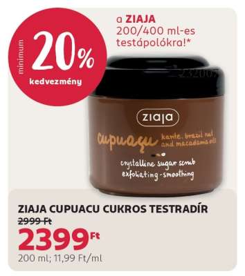 ZIAJA CUPUACU CUKROS TESTRADÍR