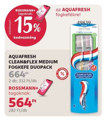 AQUAFRESH CLEAN&FLEX MEDIUM FOGKEFE DUOPACK