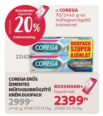 COREGA ERŐS ÍZMENTES MŰFOGSORRÖGZÍTŐ KRÉM DUOPACK