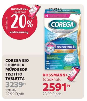 COREGA BIO FORMULA MŰFOGSOR-TISZTÍTÓ TABLETTA