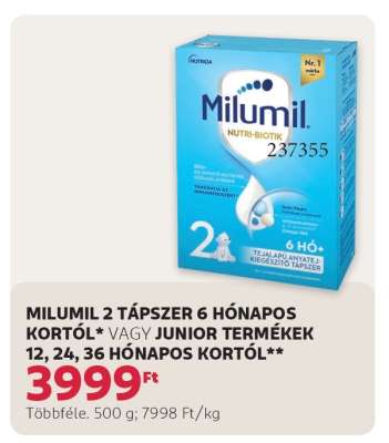 Milumil 2 tápszer 6 hónapos kortól