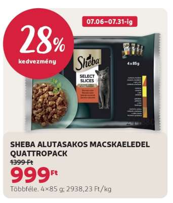 SHEBA ALUTASAKOS MACSKAELEDEL QUATTROPACK