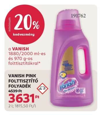 VANISH PINK FOLTTISZTÍTÓ FOLYADÉK