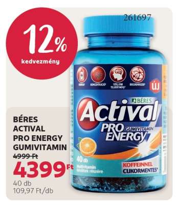 BÉRES ACTIVAL PRO ENERGY GUMIVITAMIN