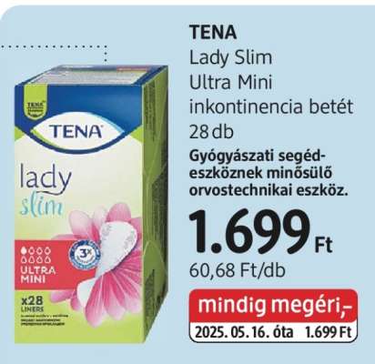 TENA Lady Slim Ultra Mini inkontinencia betét 28 db