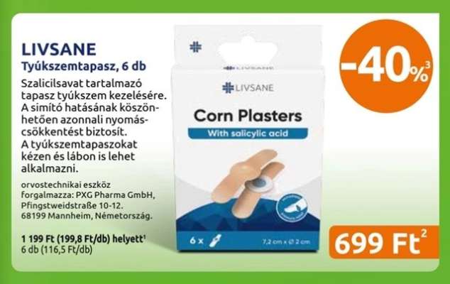 LIVSANE Tyúkszemtapasz, 6 db