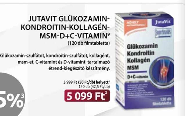 JUTAVIT GLÜKOZAMIN-KONDROITIN-KOLLAGÉN-MSM-D+C-VITAMIN