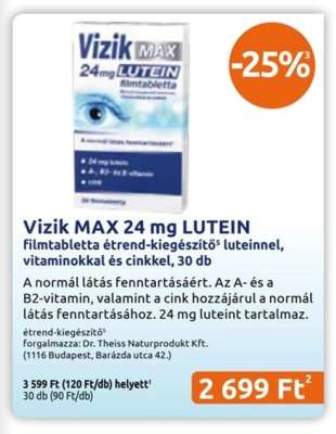 Vizik MAX 24 mg LUTEIN