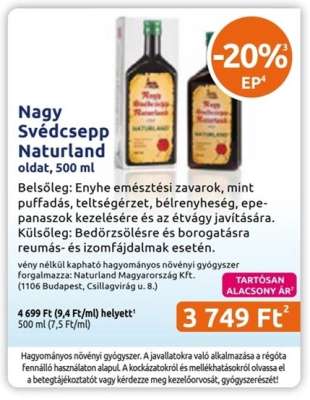 Nagy Svédcsepp Naturland