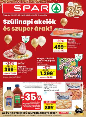 Újság SPAR - 2026.07.09 - 2026.07.15.