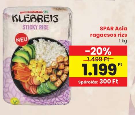 SPAR Asia ragacsos rizs