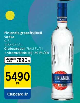 Finlandia grapefruitízű vodka