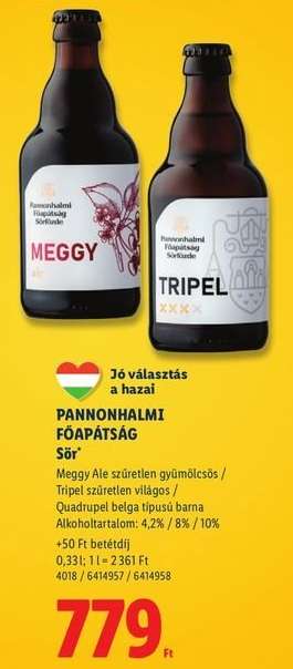 PANNONHALMI FŐAPÁTSÁG Sör