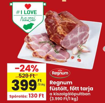 Regnum füstölt, főtt tarja