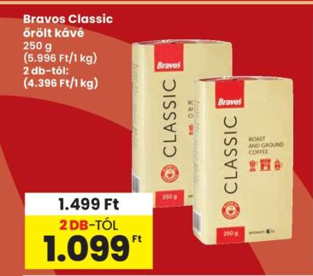 BRAVOS Classic őrölt kávé