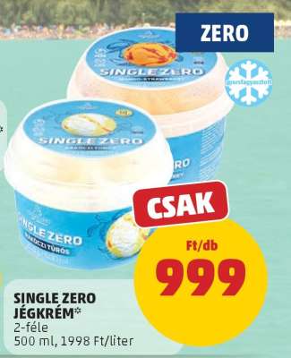 SINGLE ZERO JÉGKRÉM