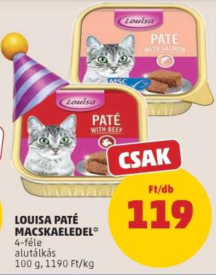 LOUISA PATÉ MACSKAELEDEL