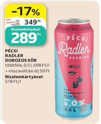 Pécsi Radler Dobozos Sör