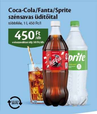 Coca-Cola, Fanta, Sprite szénsavas üdítőital