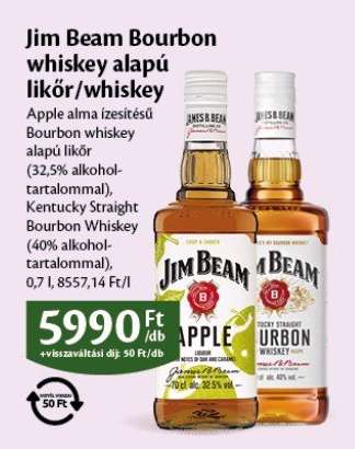 Jim Beam Bourbon whiskey alapú likőr/whiskey