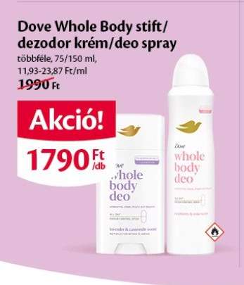 Dove Whole Body stift/dezodor krém/deo spray