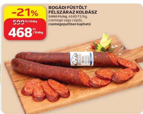 BOGÁDI FÜSTÖLT FÉLSZÁRAZ KOLBÁSZ