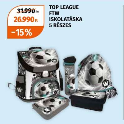 TOP LEAGUE FTW ISKOLATÁSKA 5 RÉSZES