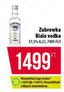 ZUBROWKA Biala vodka*