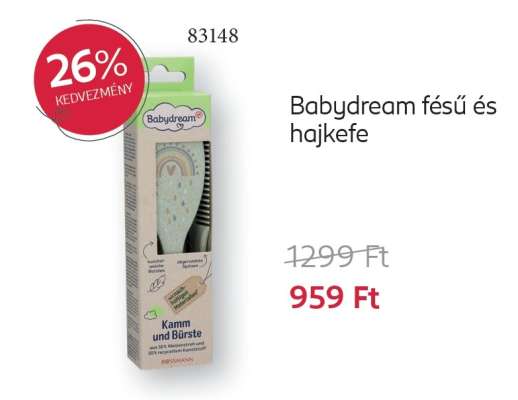 Babydream fésű és hajkefe