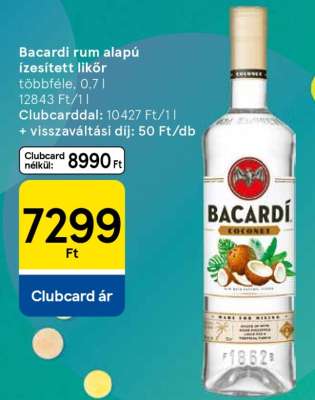 Bacardi rum alapú ízesített likőr