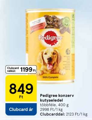 Pedigree konzerv kutyaeledel
