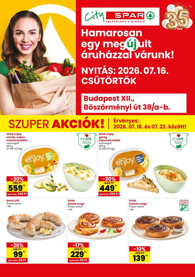 Újság City SPAR - 2026.07.16 - 2026.07.22.