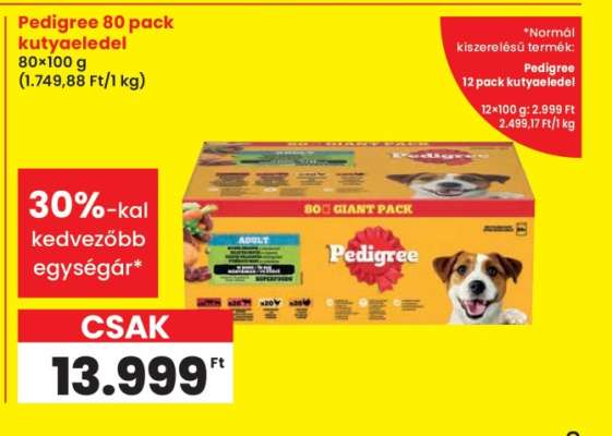 Pedigree 80 pack kutyaeledel