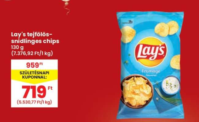 Lay's tejfölös-snidlignes chips