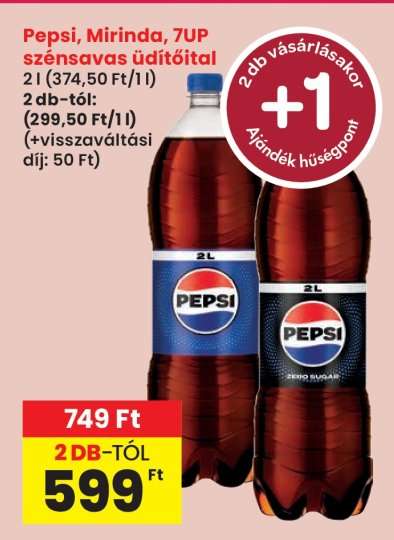 Pepsi, Mirinda, 7UP szénsavas üdítőital