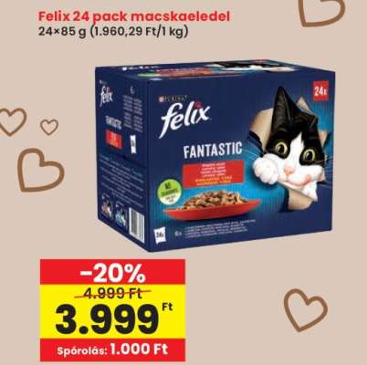 Felix 24 pack macskaeledel