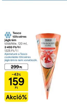 Tesco tölcséres jégkrém