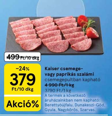 Kaiser csemege- vagy paprikás szalámi