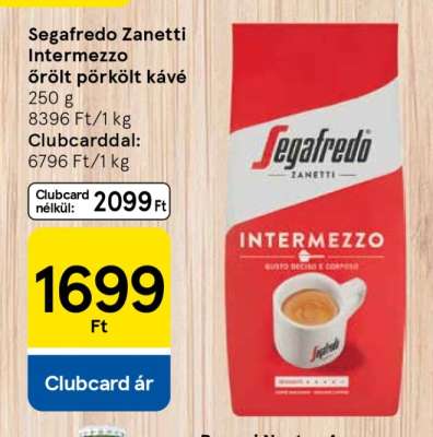 Segafredo Zanetti Intermezzo őrölt pörkölt kávé
